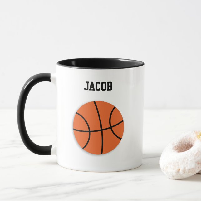 Taza Niños personalizados de básquetbol (Con donut)