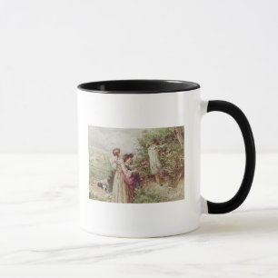 Taza Niños que escogen las zarzamoras, siglo XIX