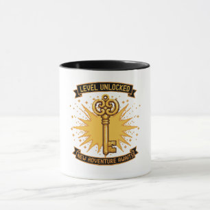 Taza Nivel Desbloqueado Juego Retro Pixel Art Clave   N