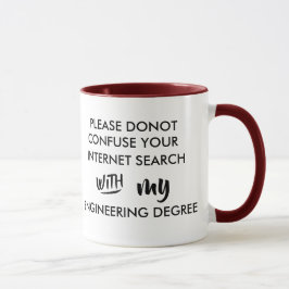 Taza no confunda tu grado de ingeniero de búsqueda en I