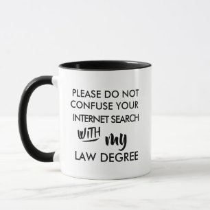 Taza No confundan tu título de Derecho de Búsqueda en I