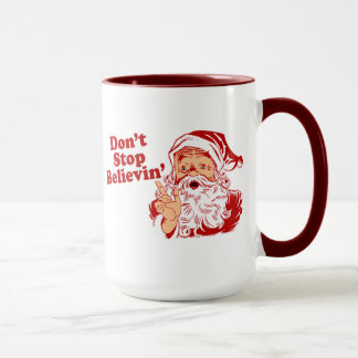 Taza No dejen de creer a los Navidades