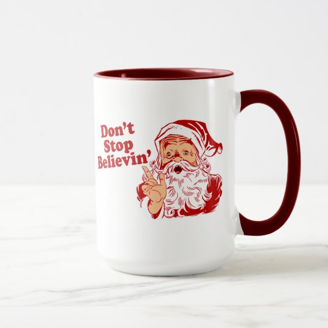 Taza No dejen de creer a los Navidades (Derecha)