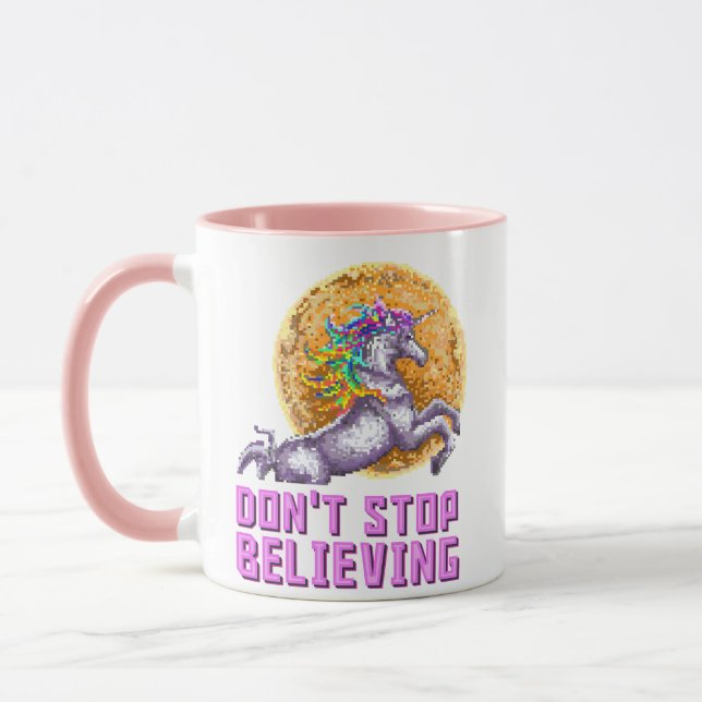 Taza No Dejes de Creer Arcoíris Unicornio (Izquierda)