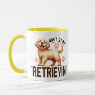 Taza No Dejes de Recuperar Golden Retriever Perro Diver