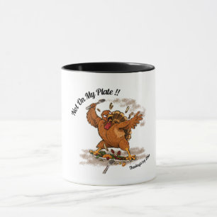 Taza ¡No en mi plato! Pavo de Acción de Gracias persona