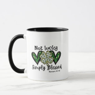 Taza No Es Afortunado, Simplemente Bendecido Encanto Af