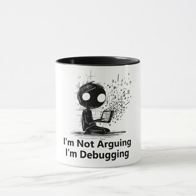 Taza No estoy discutiendo, estoy depurando. Mug para el (Centro)