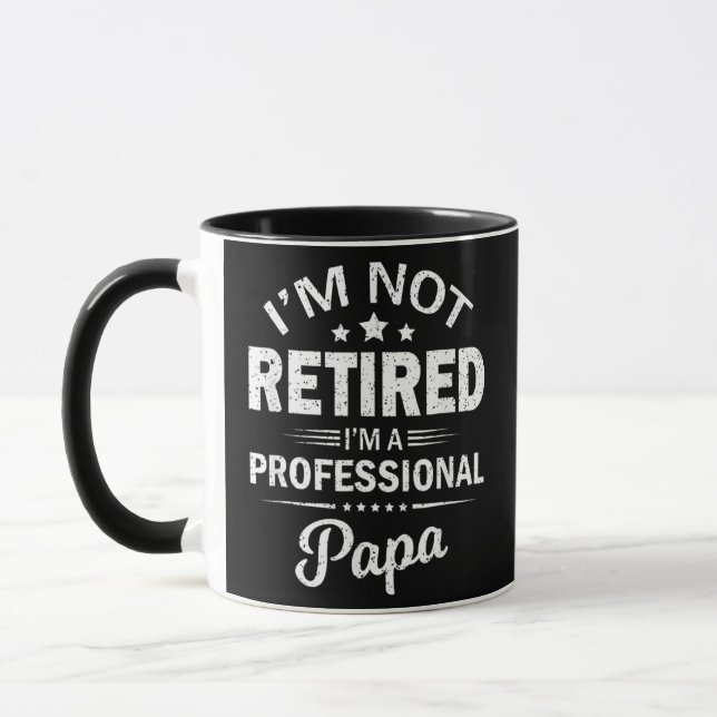 Taza No estoy jubilado Soy un padre profesional (Izquierda)