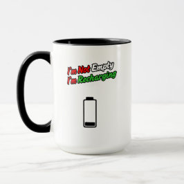 Taza No Estoy Vacío, Estoy Recargando – Café Motivacion