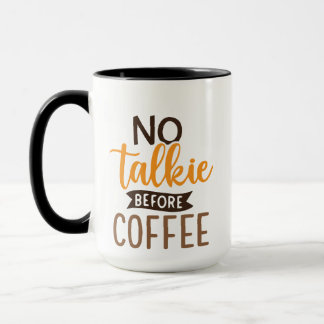 Taza No hablar antes del café | Diseño de regalo de ofe