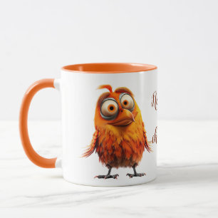 Taza No hay café, no hay bromista divertida de pájaros