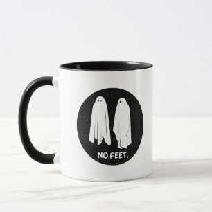 Taza No hay fantasmas de pies Gracioso Geek Monocrome M