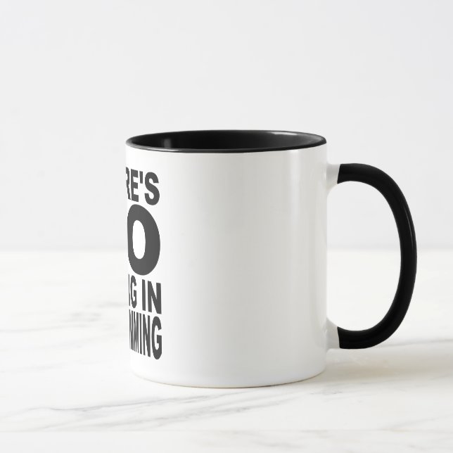 Taza No hay griterío en la programación (Derecha)