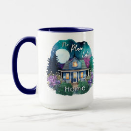 Taza No Hay Lugar Como. Hogar acuarela Estelar Noche