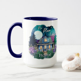 Taza No Hay Lugar Como. Hogar acuarela Estelar Noche