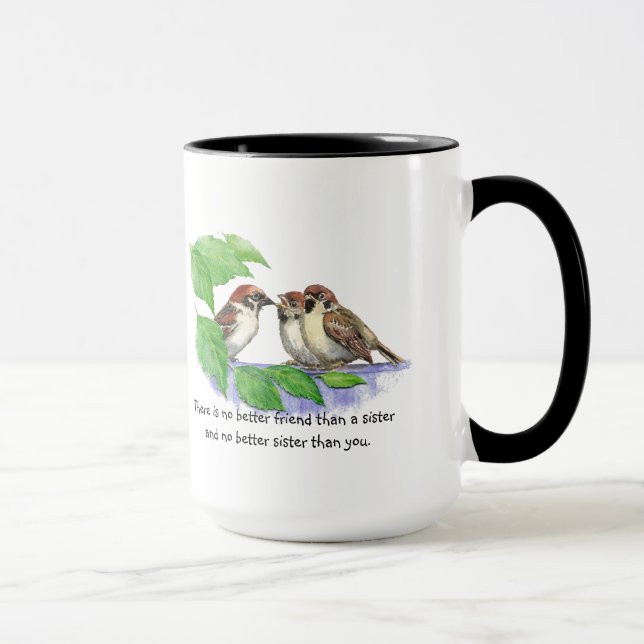 Taza No hay mejor familia de hermanos que citan aves (Derecha)