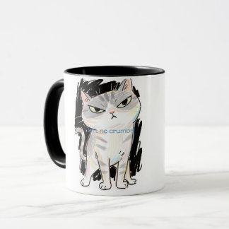 Taza "No hay migajas" Sassy Cat Mug