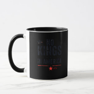 Taza No hay reyes en América desde 1776 estilo retro