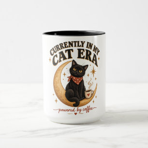Taza No Hoy Humano Divertido Grumpy Gato Negro Café Des