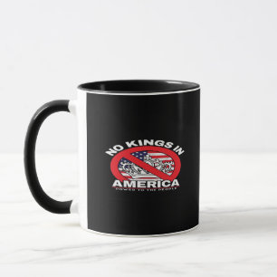Taza No Kings In America Diseño Patriótico Antimonárqui