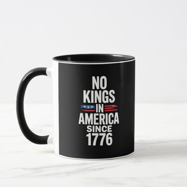 Taza No Kings In America Since 1776 Minimal Clean (Izquierda)