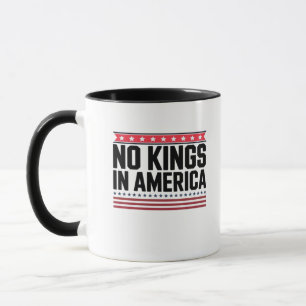 Taza No Kings In America USA Diseño Negrita