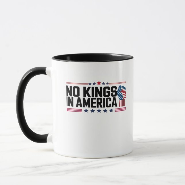Taza No Kings In America USA Patriotic Style (Izquierda)