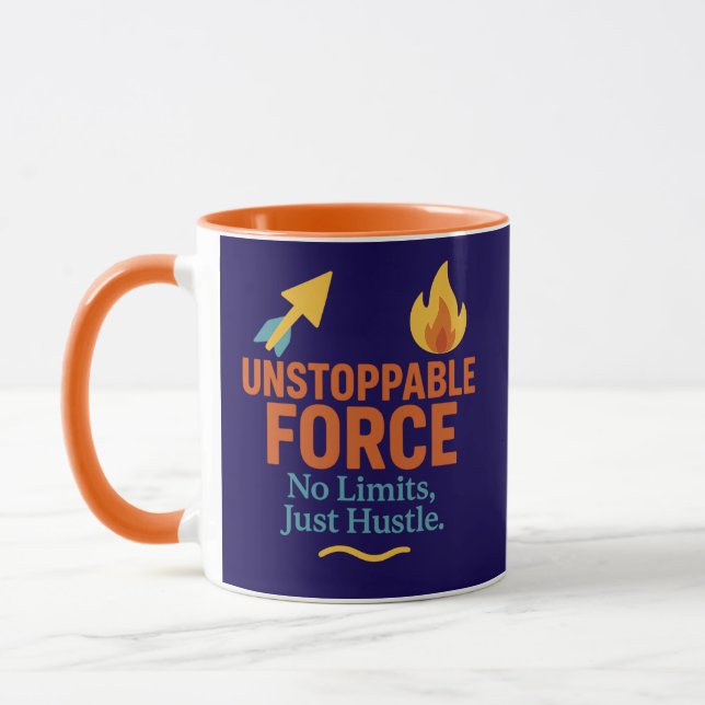 Taza No Limits, Just Hustle | Motivational Combo Mug (Izquierda)