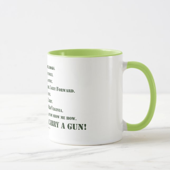 Taza No llevaré un arma (Derecha)