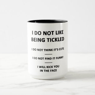 Taza No me gusta que me hagan cosquillas