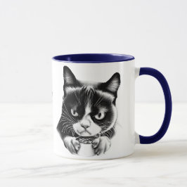 Taza No me hables antes de tener mi gato gracioso para 