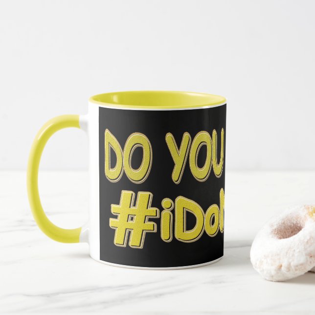 Taza "No Me Importa" Diseño De Expresión Cuta. ¡Hazte c (Con donut)