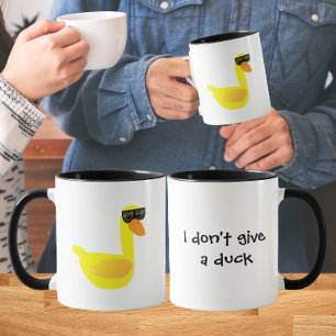 Taza No me importa el humor de pato