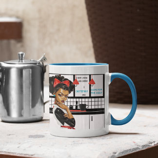 Taza No me levanto y resplanto, cafeinado, espero