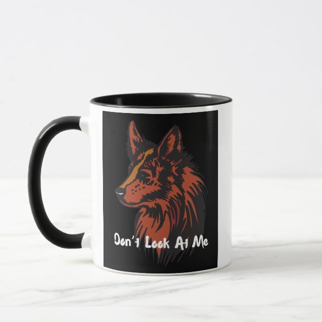 Taza No me mires | Lone Wolf Attitude Mug (Izquierda)