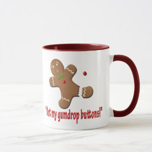 Taza ¡No mis botones de la pastilla de goma!