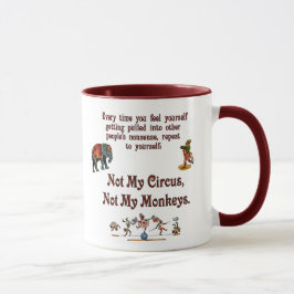 Taza No mis monos, no mi circo