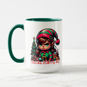Taza No muy Feliz Nochebuena Funny Personalizado