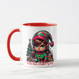 Taza No muy Feliz Nochebuena | Funny Personalizado