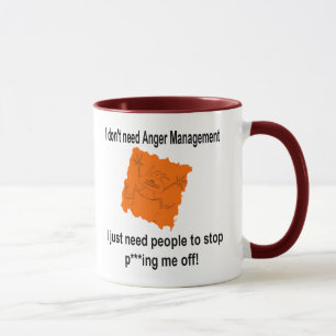 Taza No necesito Manejo de la Ira (Rojo)