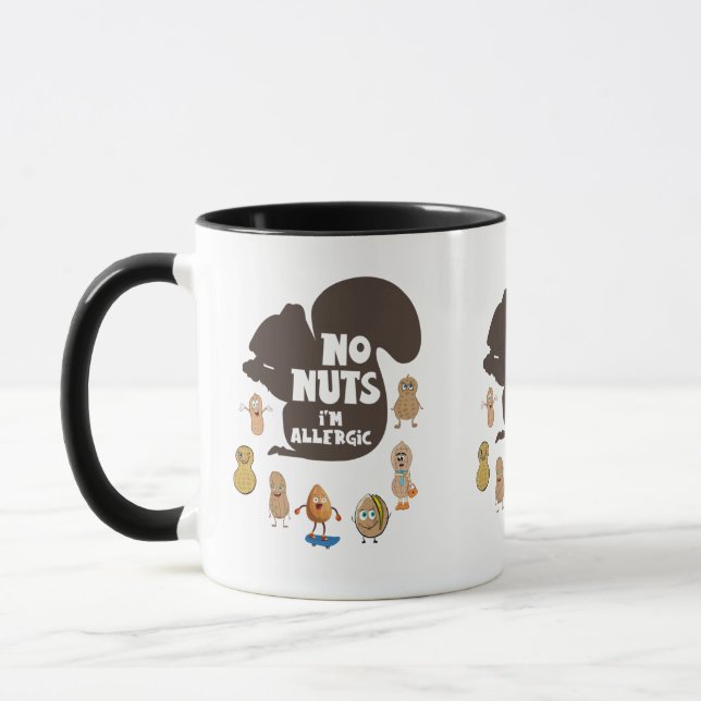 Taza No Nueces Soy Alergia Alérgica del Cacahuete Alérg (Izquierda)
