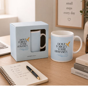 Taza No Olvides Tu Humanidad - Humm Dorado Elegant