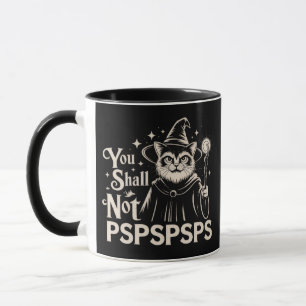 Taza No Pasarás PSPSPSPS Gato Divertido Mago Papá