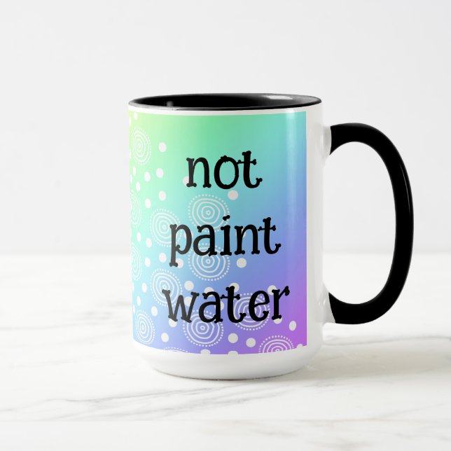 Taza No pintar agua divertida café arcoiris (Derecha)