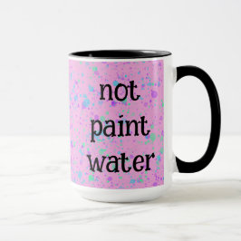 Taza No pintar agua divertida café con bandeja rosa Mug