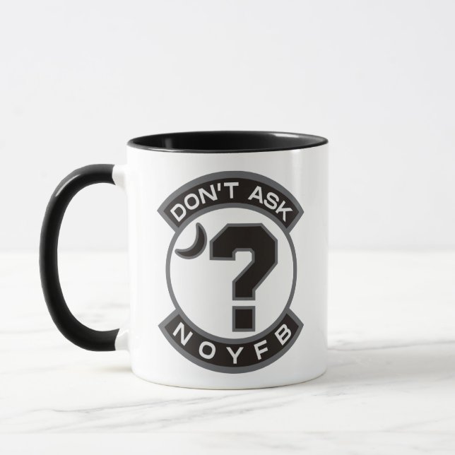 Taza "No preguntes - NOYFB" (Izquierda)