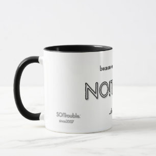 Taza ¡NO!Problemas. logotipo básico contorno negro