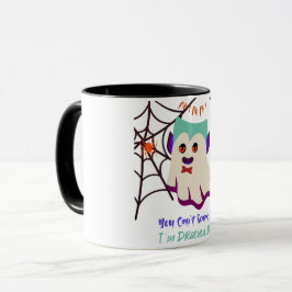 Taza No puedes asustarme soy Drácula Boo Black Mug