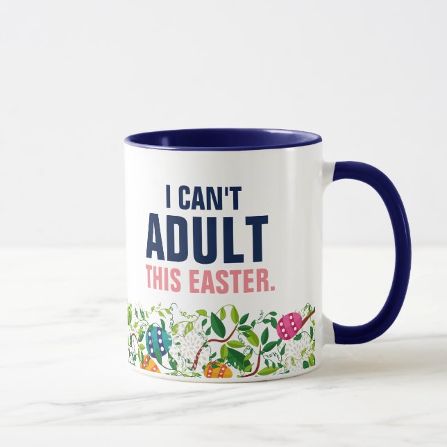 Taza No puedo adultos esta Pascua (Derecha)